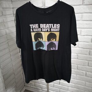 The Beatles A Hard Day's Night Men's Size XL Black Short Sleeve T-Shirt
